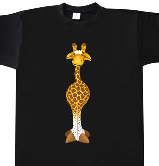T-Shirt-Giraffe-schwarz