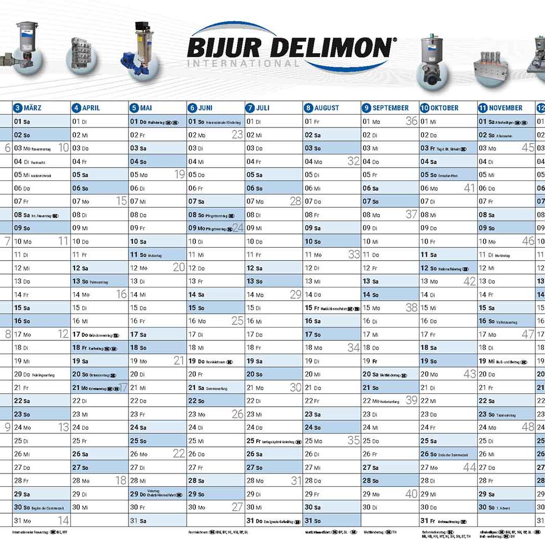 Bijur Delimon Jahreswandplaner 2025