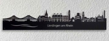 Skyline Uerdingen am Rhein – Konturschnitt aus Aluminium