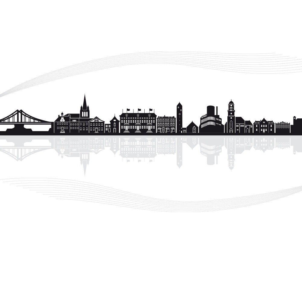 Uerdingen am Rhein Silhouette