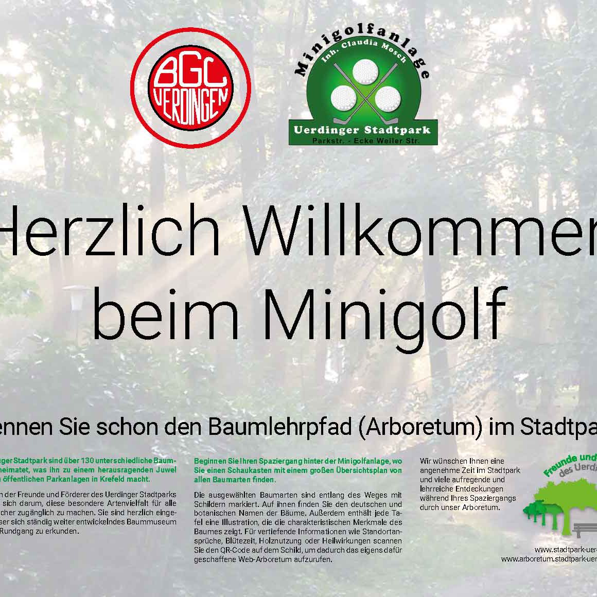 Minigolfanlage Schild