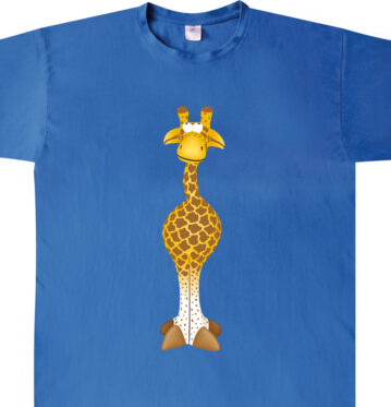 T-Shirt Giraffe Royal blau