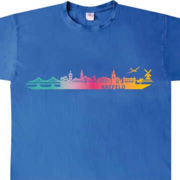 T-Shirt Skyline Krefeld Royal blau