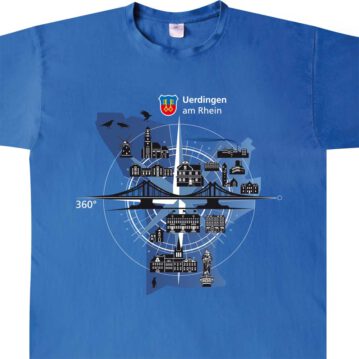 T-Shirt Uerdingen am Rhein 360° Royal blau